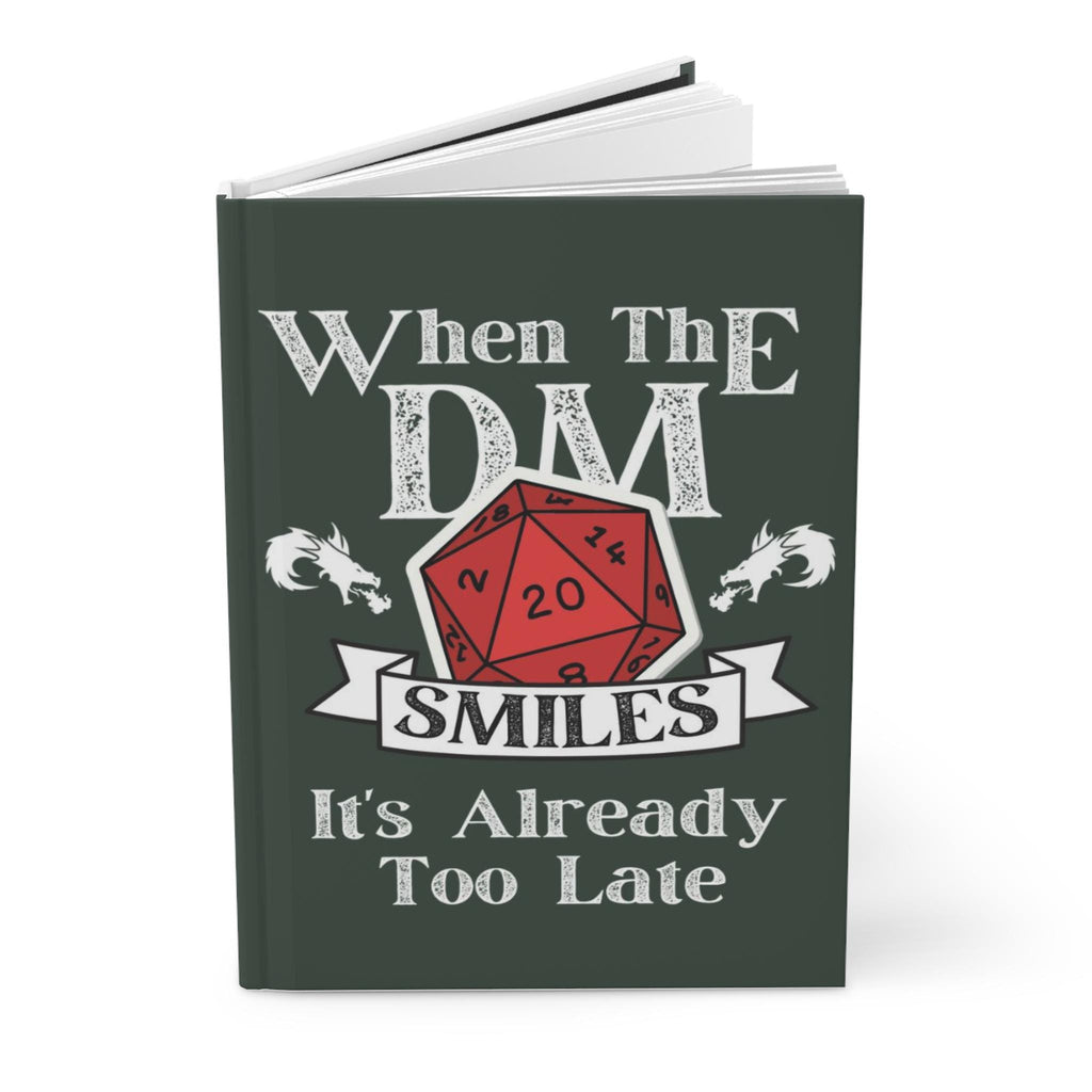 When the DM Smiles Hardcover Journal | RPG Dice D20 Roleplay Notebook for D&D Fans, Fantasy GamingNotbook, Campaign Diary, Nerdy Gift