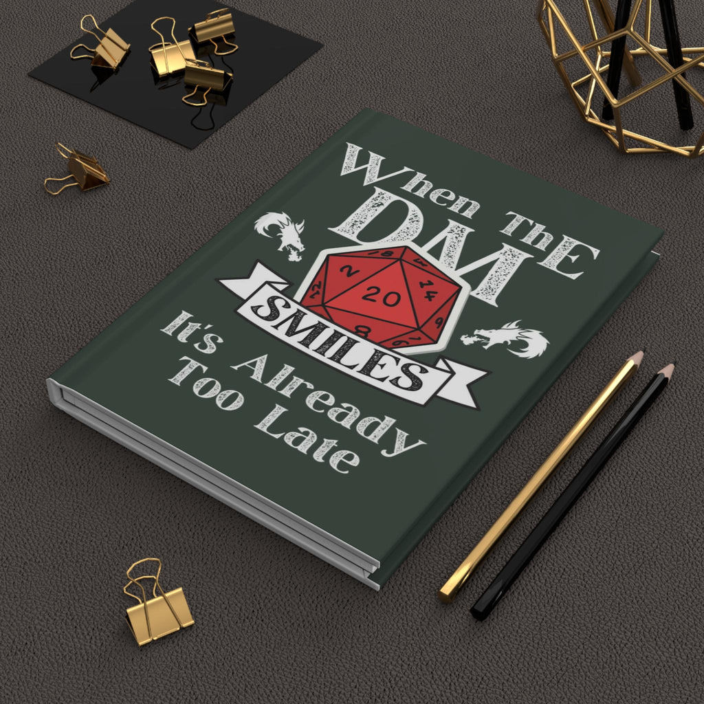 When the DM Smiles Hardcover Journal | RPG Dice D20 Roleplay Notebook for D&D Fans, Fantasy GamingNotbook, Campaign Diary, Nerdy Gift