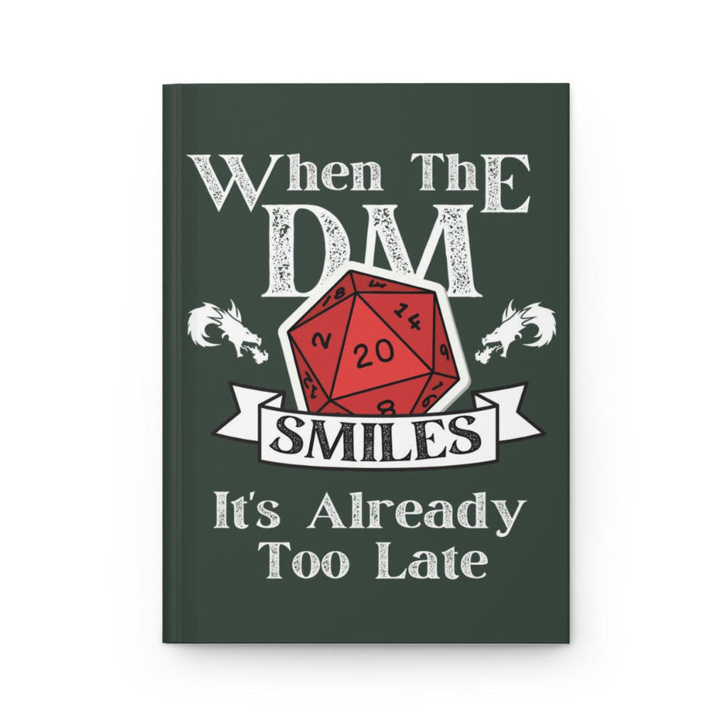 When the DM Smiles Hardcover Journal | RPG Dice D20 Roleplay Notebook for D&D Fans, Fantasy GamingNotbook, Campaign Diary, Nerdy Gift