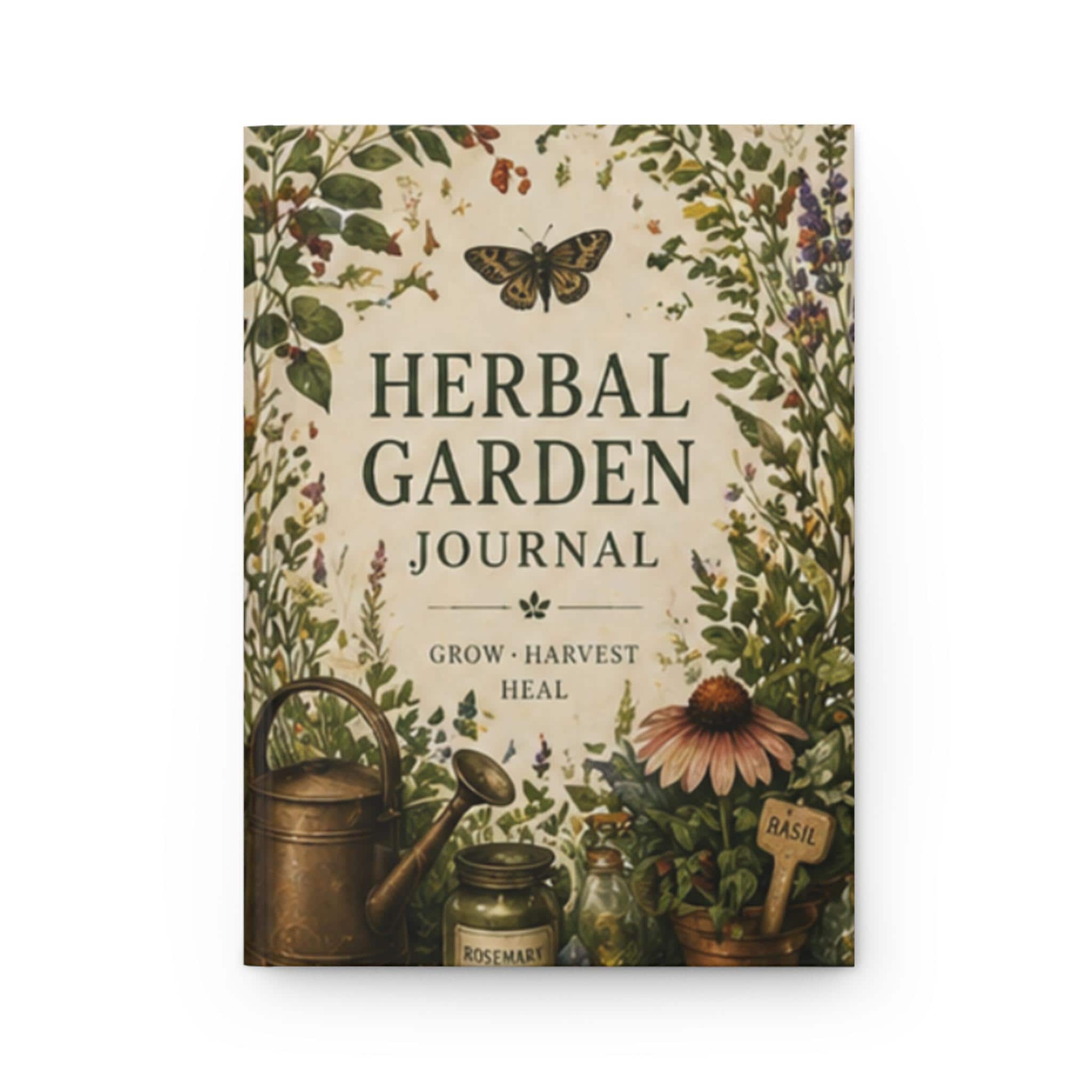 Herbal Garden Journal Hardcover,Plant lover Journal,Gift for Her