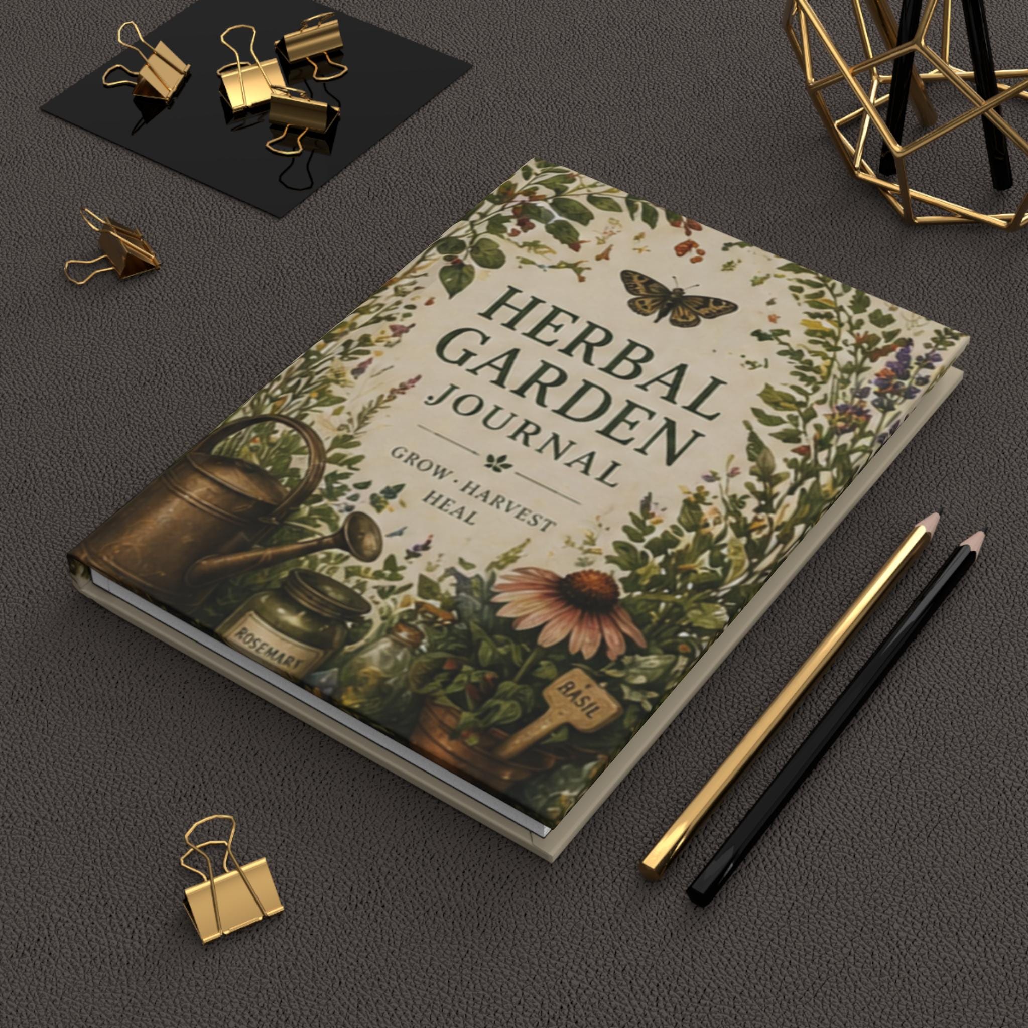 Herbal Garden Journal Hardcover,Plant lover Journal,Gift for Her