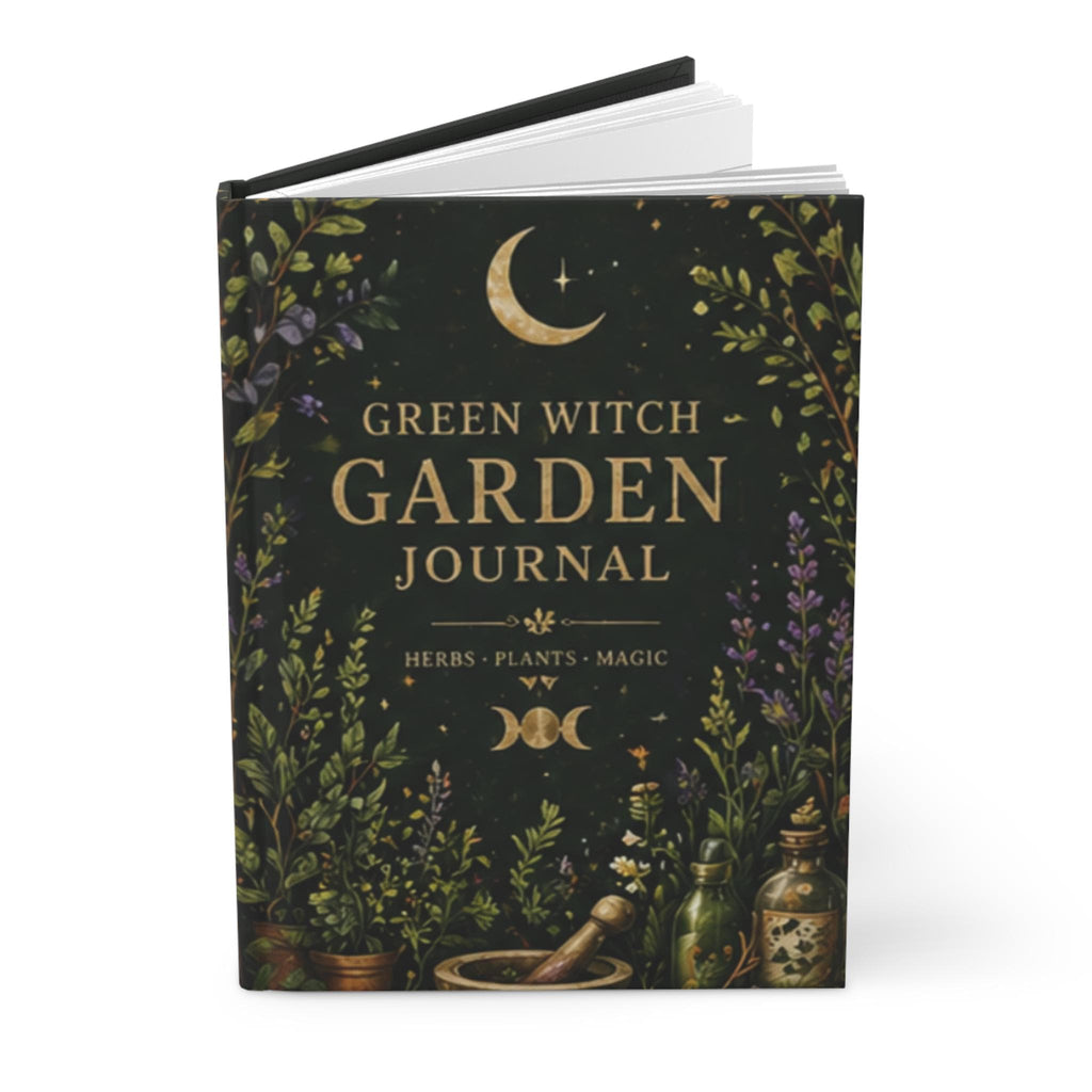 Green Witch Garden Journal Hardcover | Herbs Plants Magic Notebook,Plant lover Journal