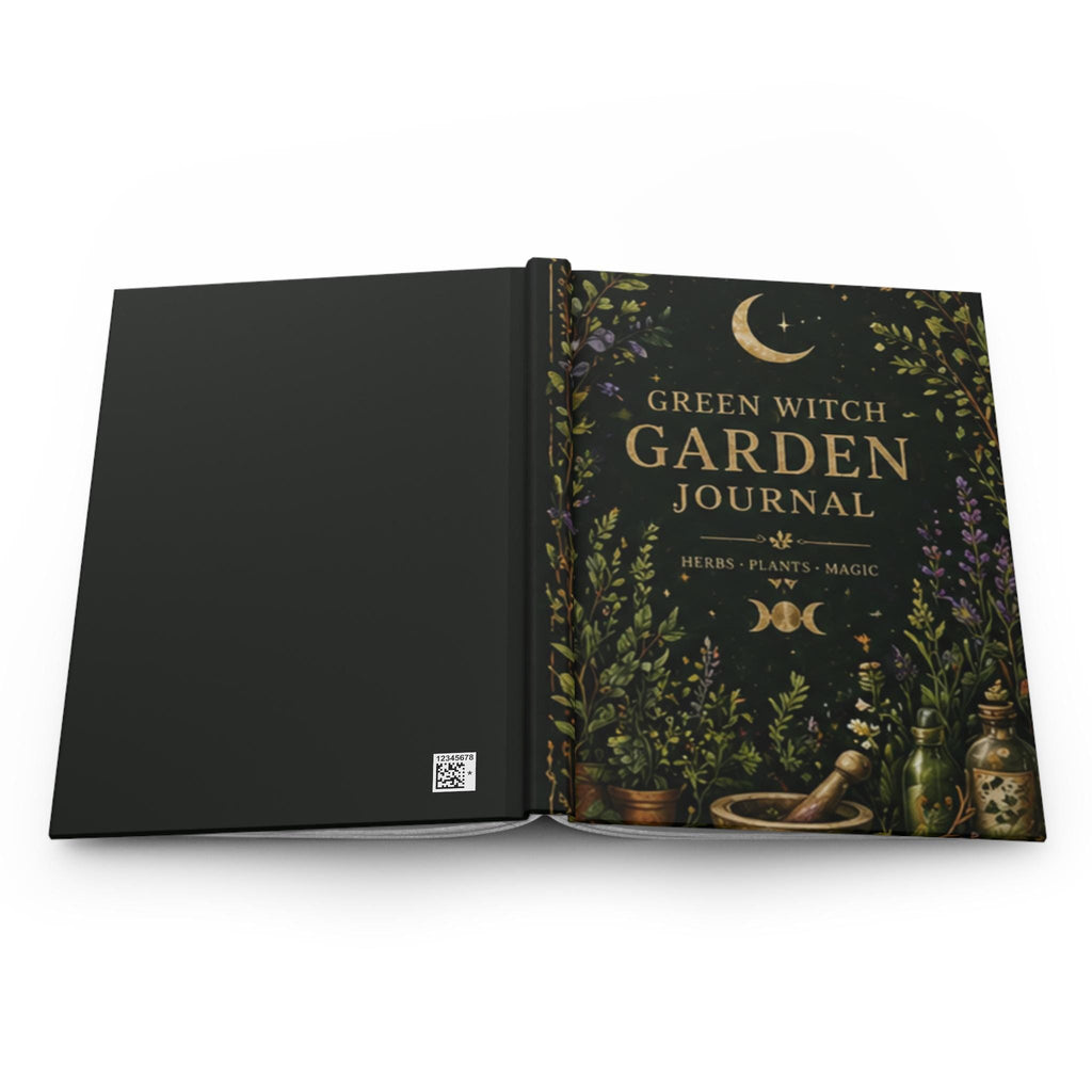 Green Witch Garden Journal Hardcover | Herbs Plants Magic Notebook,Plant lover Journal