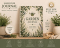 Garden Journal Hardcover Journal for Plants | Botanical Watering Can, Plant Grow Bloom Theme,Plant Lover Gift Journal