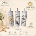 Funny Sunflower Tumbler | Plant Lover Gift, Gardening Cup, Stainless Steel 20oz Skinny Tumbler, Sometimes I Wet My Plants, Garden Mom Gift