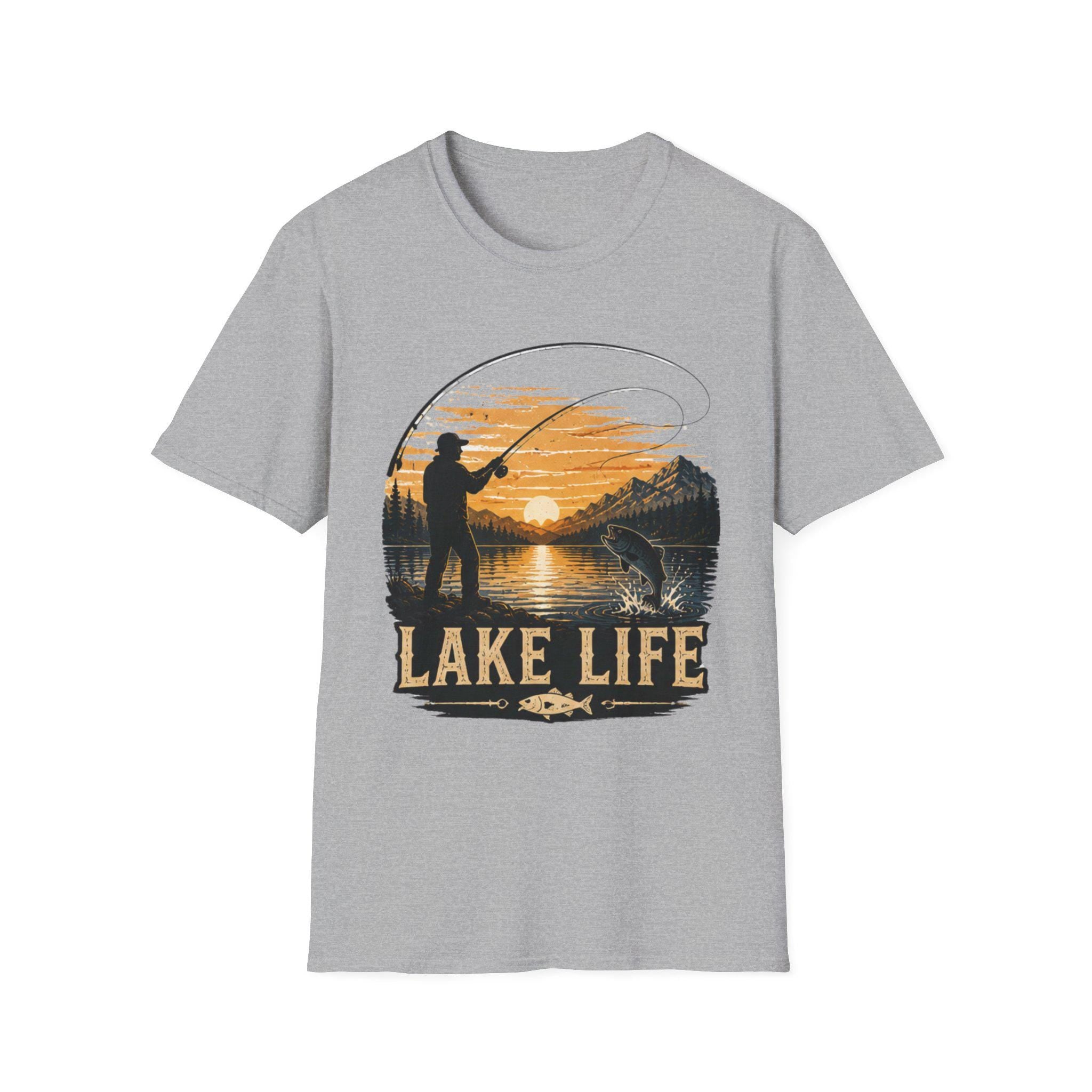 Lake Life Comfort Colors Fishing Shirt Outdoor Adventure Gift Him Her Lake House Tee