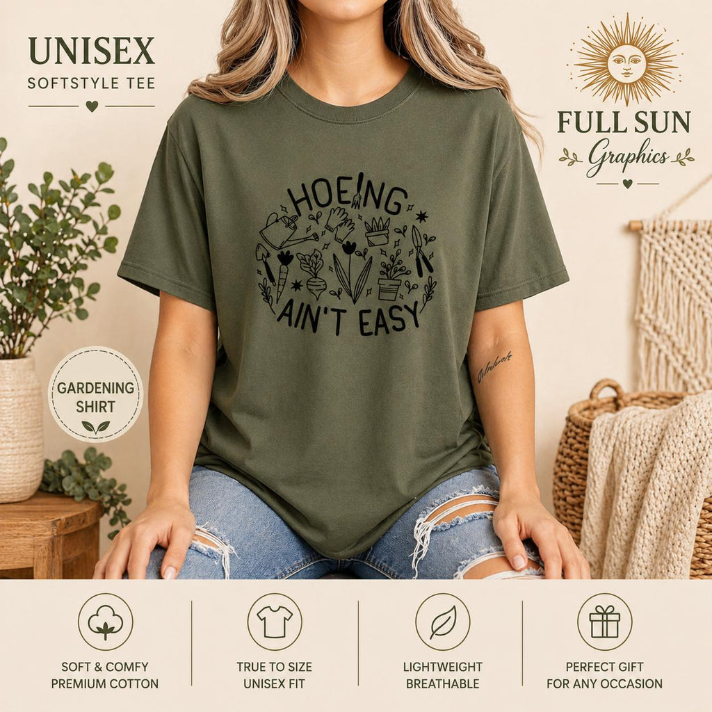 Dirty Hoes Garden Society T-Shirt, Funny Gardening Shirt Comfort Colors, Plant Lady Tee, Snarky Gardener Gift, Garden Club Shirt