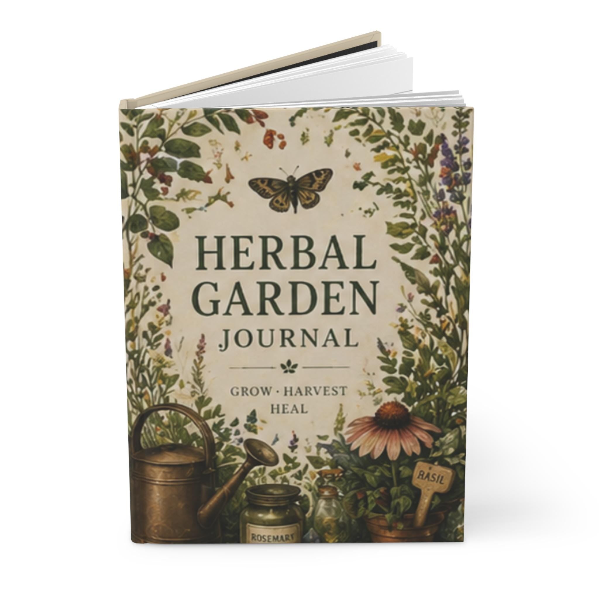 Herbal Garden Journal Hardcover,Plant lover Journal,Gift for Her