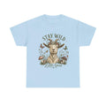 Goat T-Shirt Stay Wild Floral, Cute Goat Tee, Farm Animal Shirt, Cottagecore Goat Gift, Boho Farmhouse Womens Graphic Tee