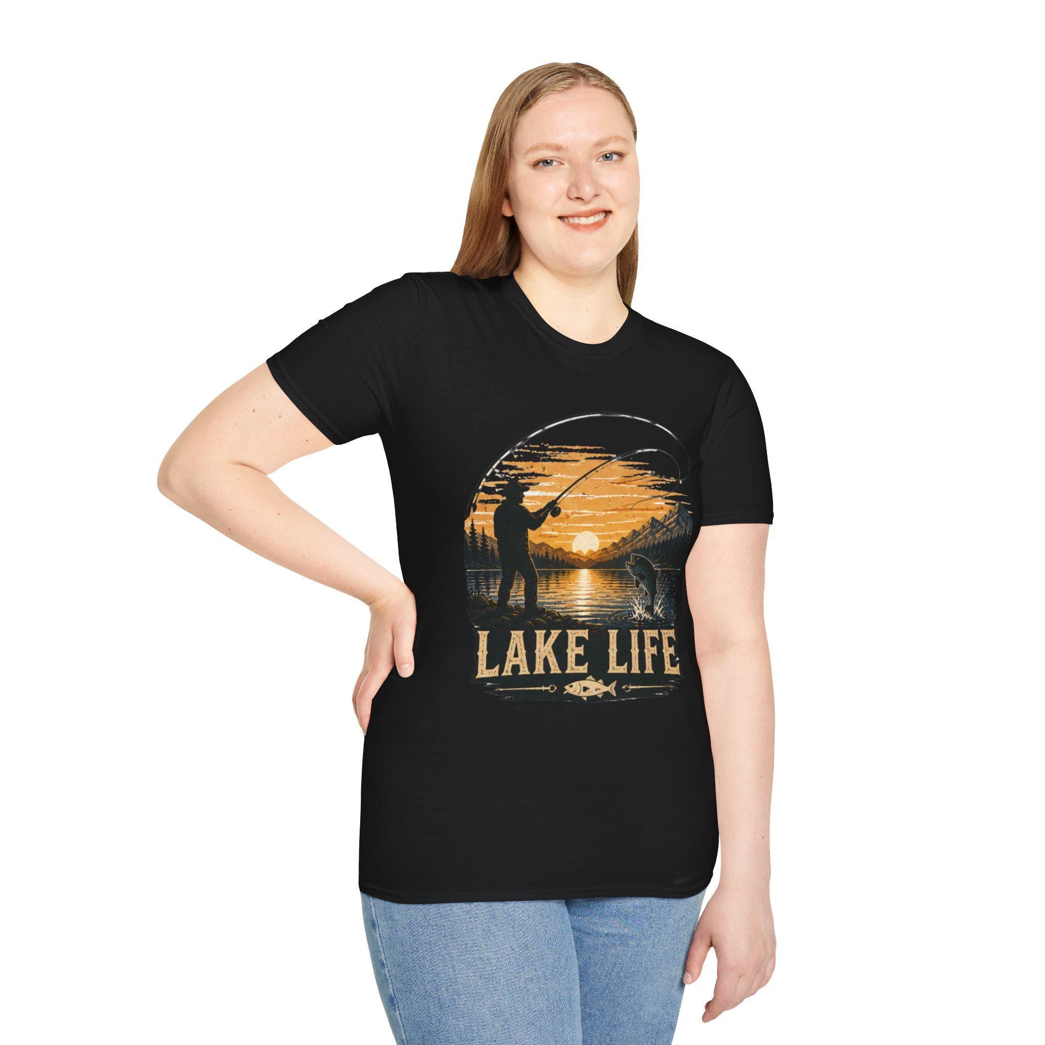 Lake Life Comfort Colors Fishing Shirt Outdoor Adventure Gift Him Her Lake House Tee