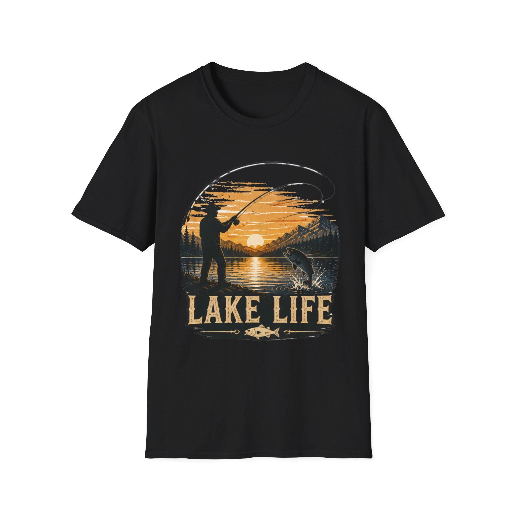 Lake Life Comfort Colors Fishing Shirt Outdoor Adventure Gift Him Her Lake House Tee