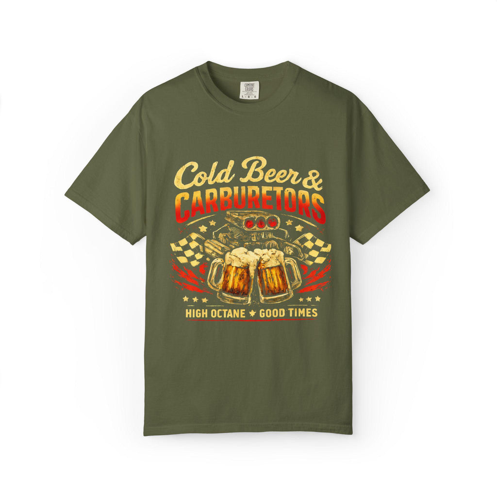 Cold Beer Carburetors T-Shirt, Funny Mechanic Gift, Vintage Garage Tee, Dad Gift Shirt, Retro Automotive T-Shirt for Him