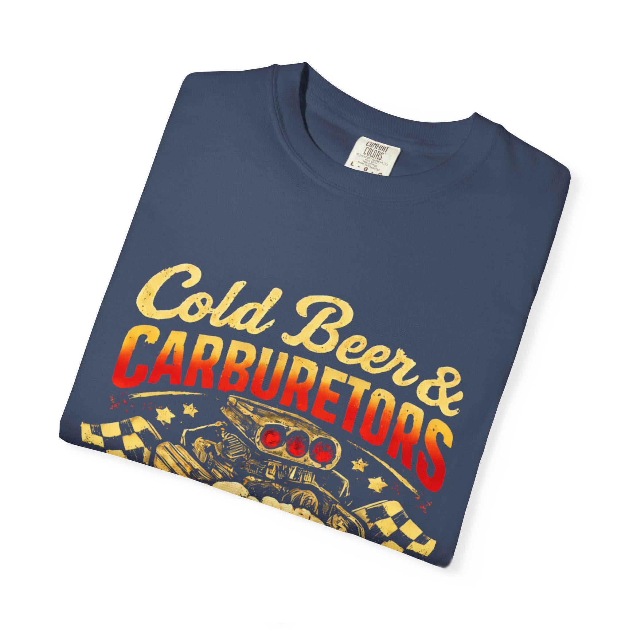Cold Beer Carburetors T-Shirt, Funny Mechanic Gift, Vintage Garage Tee, Dad Gift Shirt, Retro Automotive T-Shirt for Him