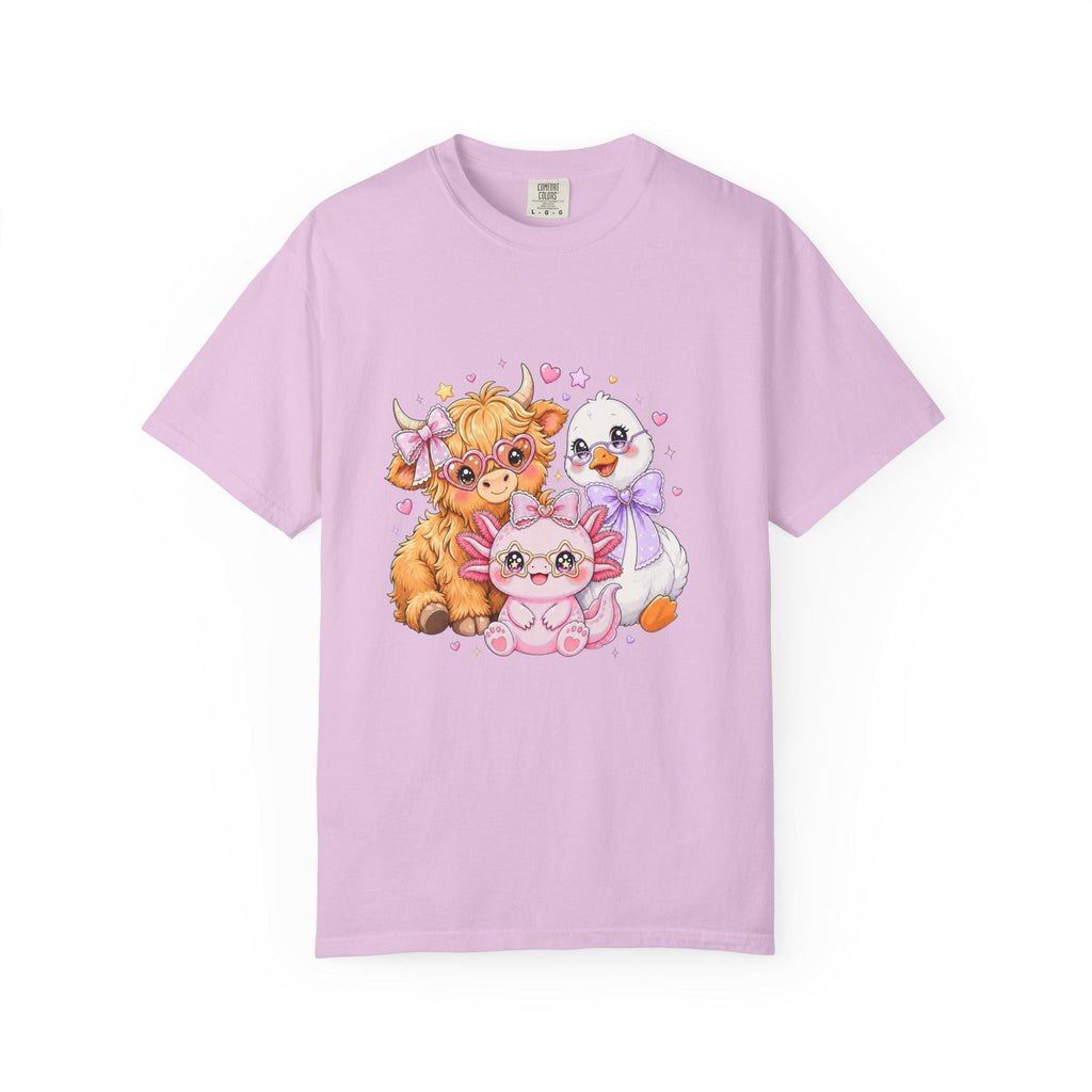 Cute Farm Animals T-Shirt, Cow Chick Kitten Kawaii Tee, Cottagecore Shirt, Country Girl Gift, Pastel Aesthetic Farmhouse Tee