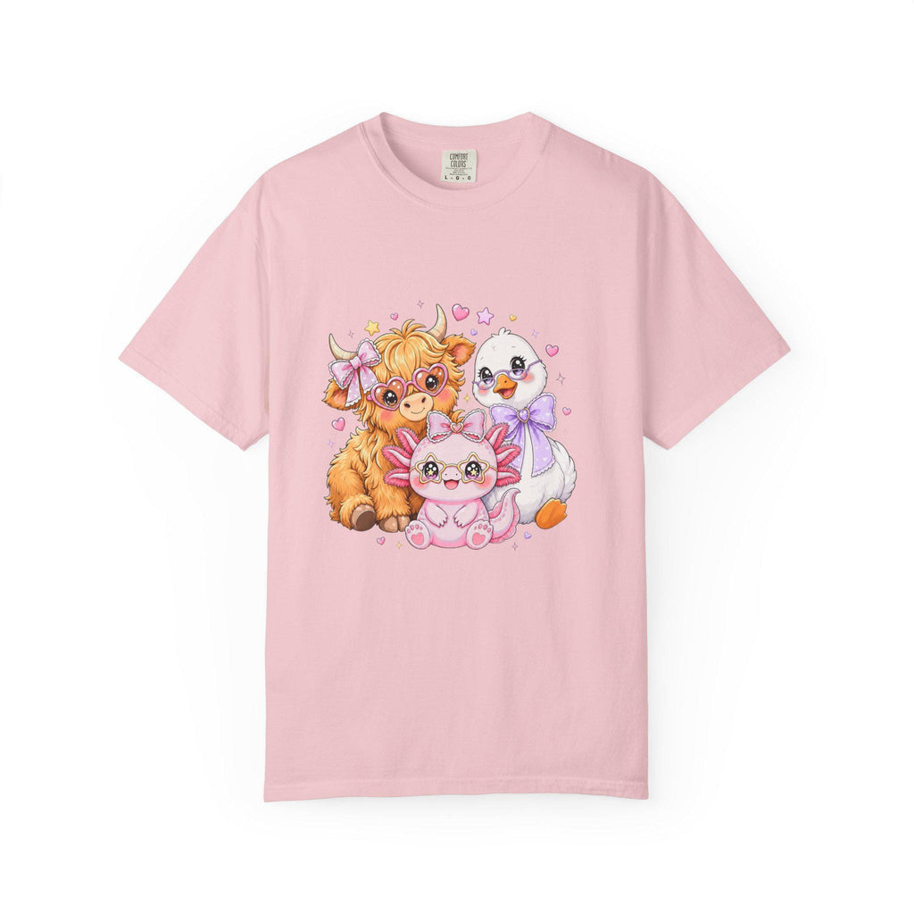 Cute Farm Animals T-Shirt, Cow Chick Kitten Kawaii Tee, Cottagecore Shirt, Country Girl Gift, Pastel Aesthetic Farmhouse Tee