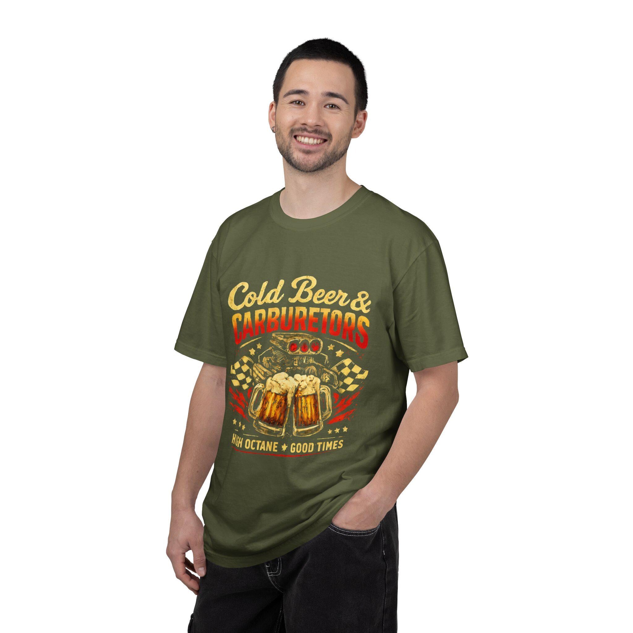 Cold Beer Carburetors T-Shirt, Funny Mechanic Gift, Vintage Garage Tee, Dad Gift Shirt, Retro Automotive T-Shirt for Him