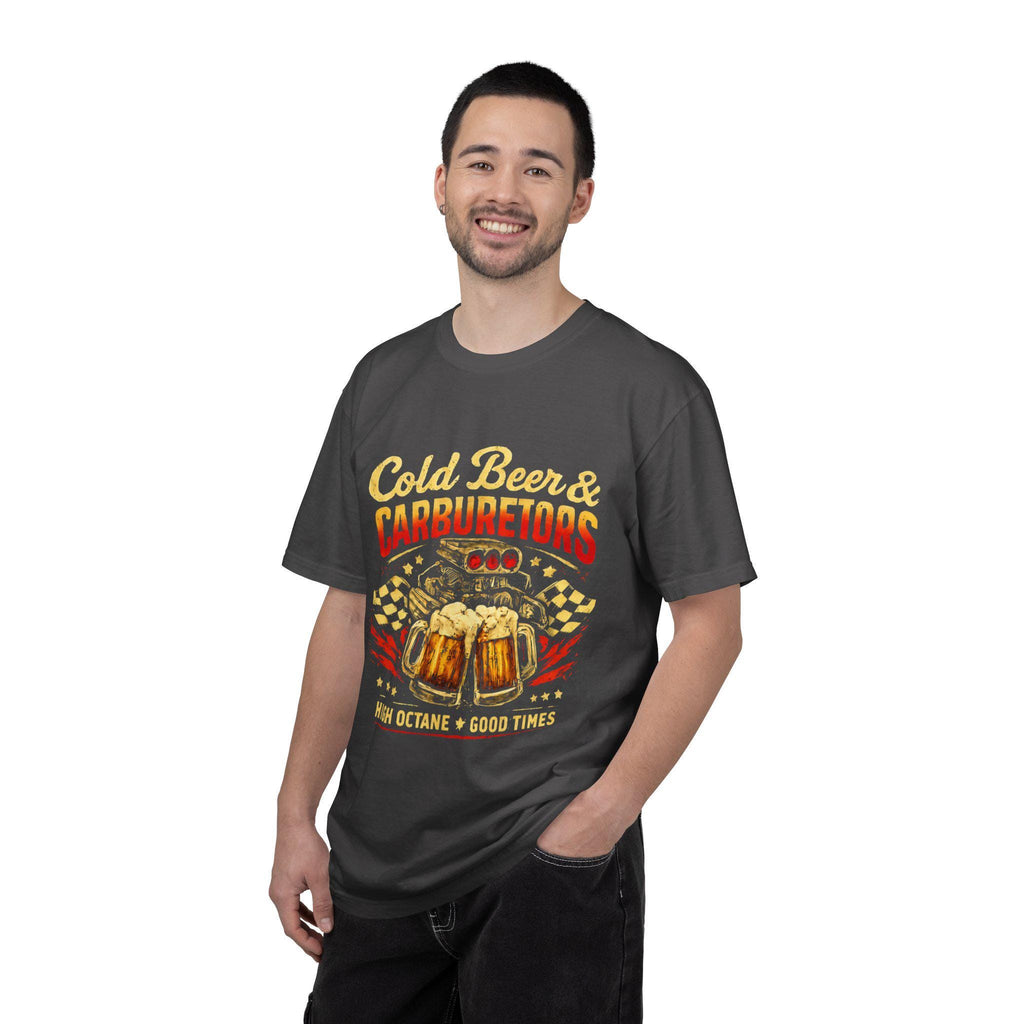 Cold Beer Carburetors T-Shirt, Funny Mechanic Gift, Vintage Garage Tee, Dad Gift Shirt, Retro Automotive T-Shirt for Him