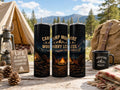Camping Tumbler|Camp More Worry Less Tumbler, Insulated Stainless Steel Travel Mug, Outdoor Campfire Cup