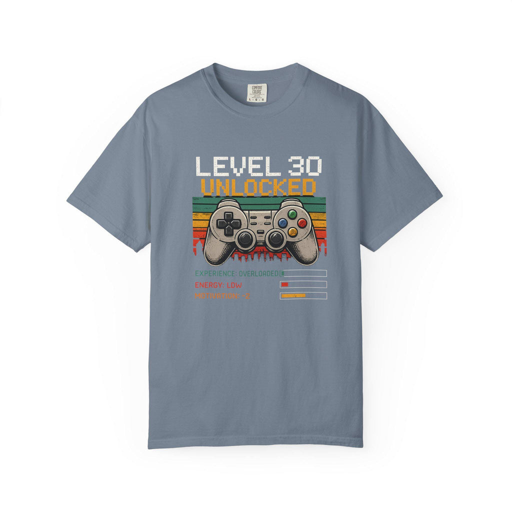 Level 30 Unlocked Gamer Shirt, 30th Birthday Gift for Him, Funny Video Game Tee, Retro Gaming T-Shirt, Nerdy 30 Bday Present