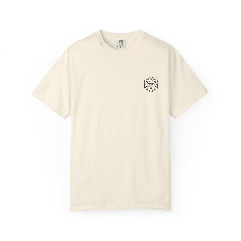 D20 Caffeine Crit Shirt, Funny DnD T-Shirt, Dungeons and Dragons Coffee Tee, Tabletop RPG Gift, DnD Nerd Gamer Shirt for Him