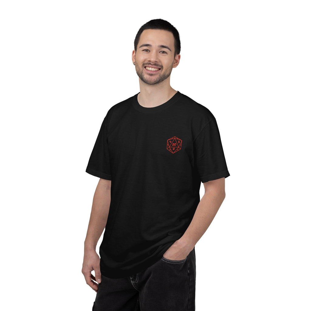 D20 Caffeine Crit Shirt, Funny DnD T-Shirt, Dungeons and Dragons Coffee Tee, Tabletop RPG Gift, DnD Nerd Gamer Shirt for Him