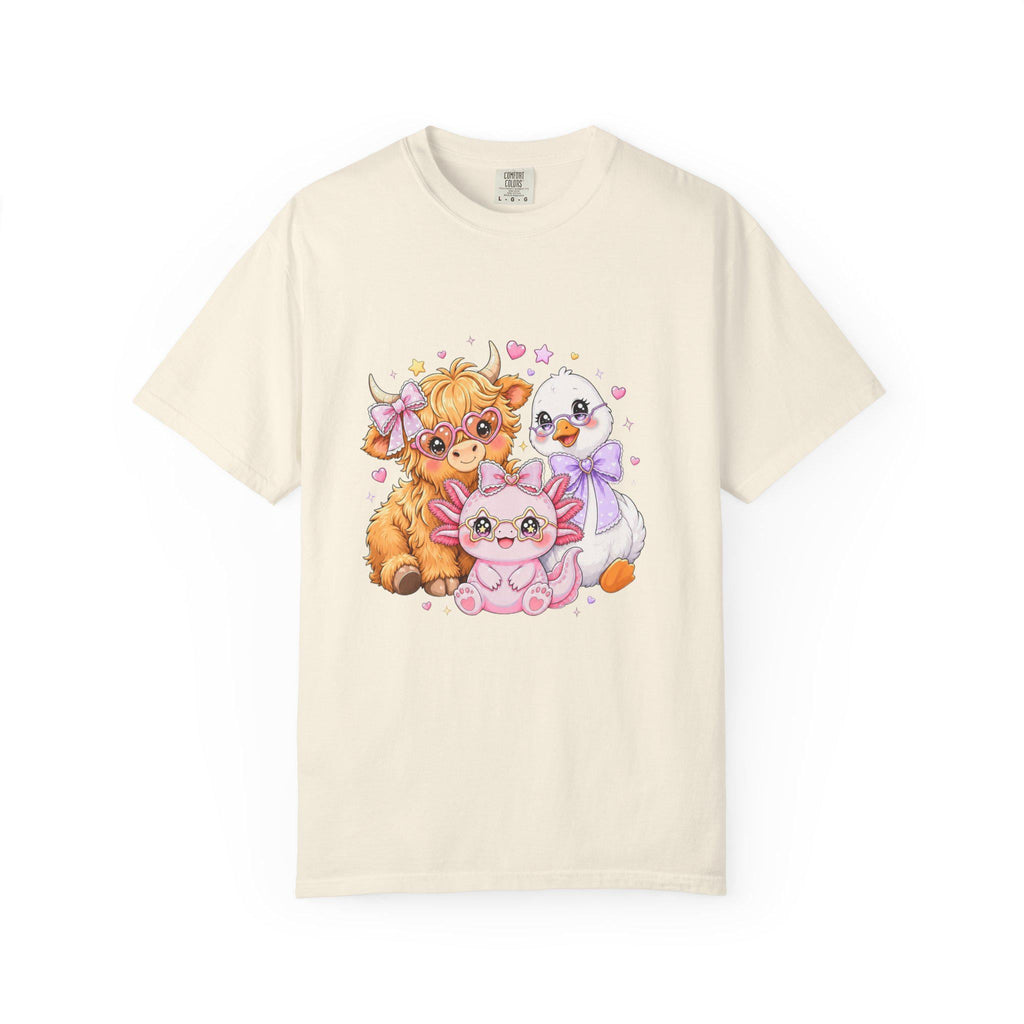 Cute Farm Animals T-Shirt, Cow Chick Kitten Kawaii Tee, Cottagecore Shirt, Country Girl Gift, Pastel Aesthetic Farmhouse Tee