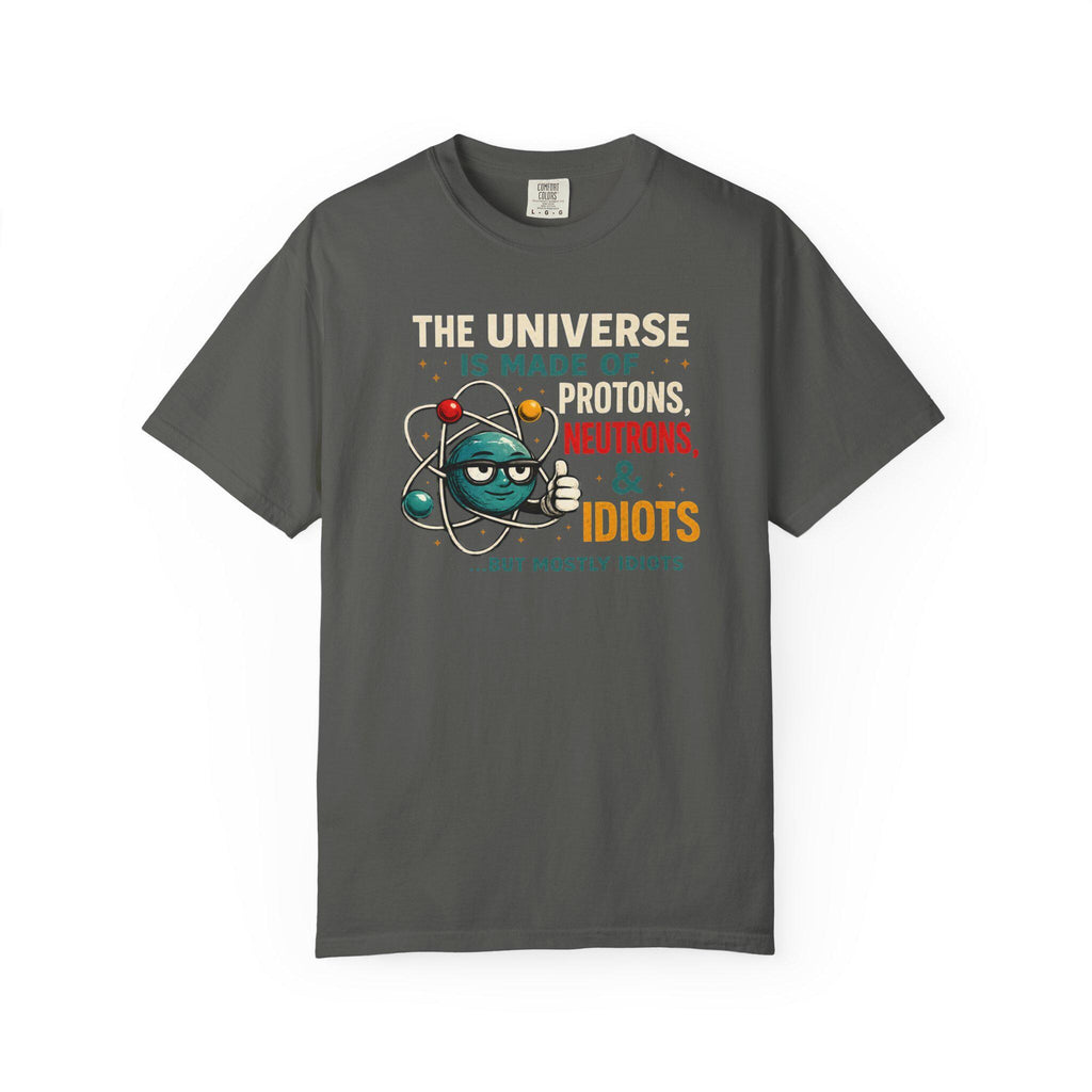 Science Humor T-Shirt Protons Neutrons Idiots, Funny Chemistry Teacher Gift, Nerdy Physics Pun Tee, Science Nerd Shirt