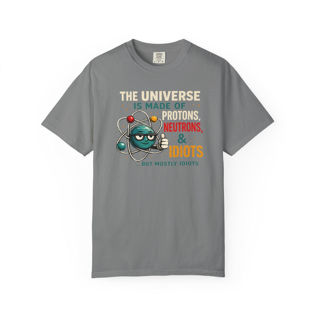 Science Humor T-Shirt Protons Neutrons Idiots, Funny Chemistry Teacher Gift, Nerdy Physics Pun Tee, Science Nerd Shirt