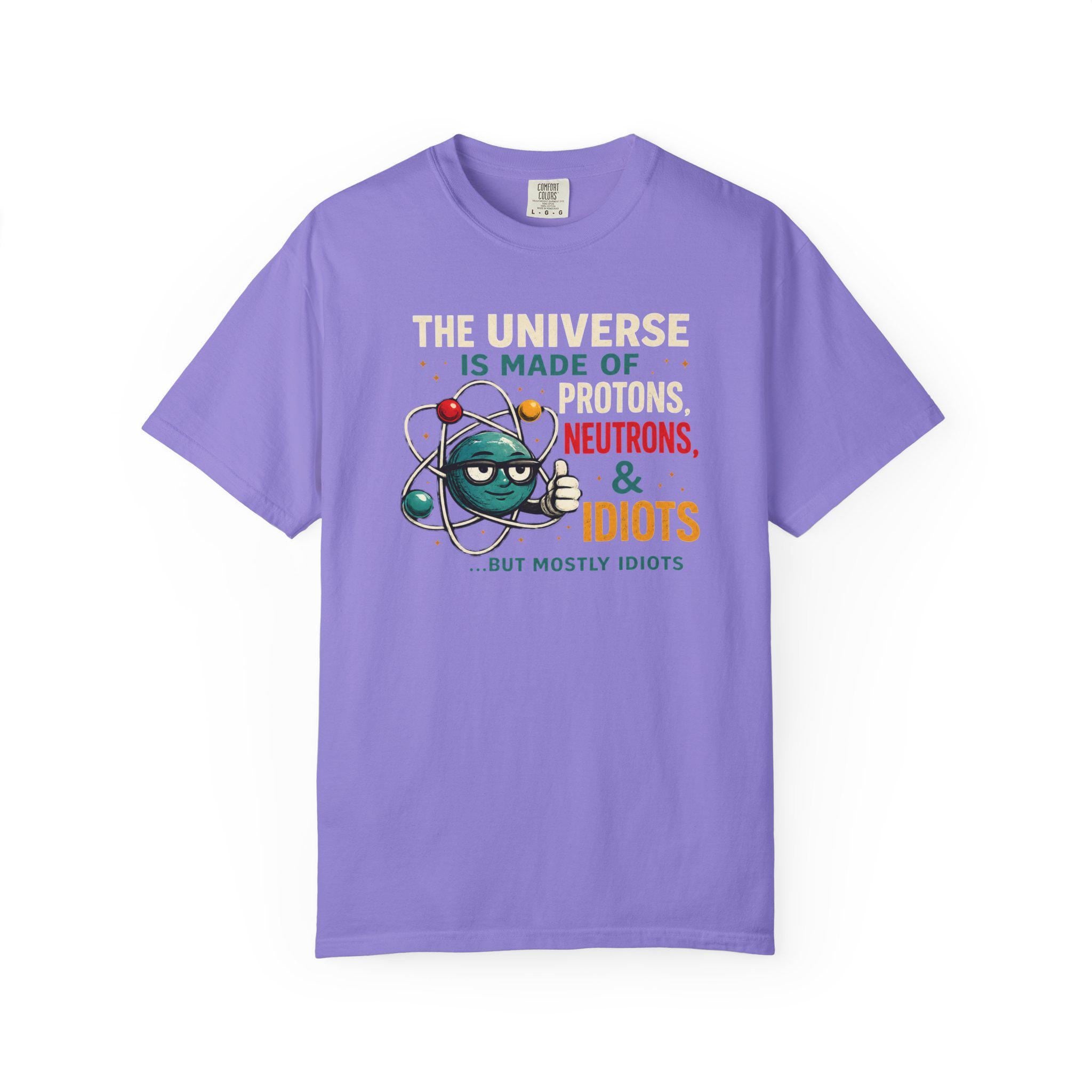Science Humor T-Shirt Protons Neutrons Idiots, Funny Chemistry Teacher Gift, Nerdy Physics Pun Tee, Science Nerd Shirt