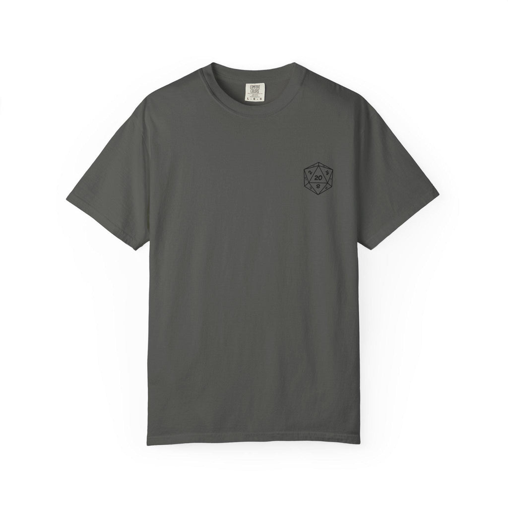 D20 Caffeine Crit Shirt, Funny DnD T-Shirt, Dungeons and Dragons Coffee Tee, Tabletop RPG Gift, DnD Nerd Gamer Shirt for Him