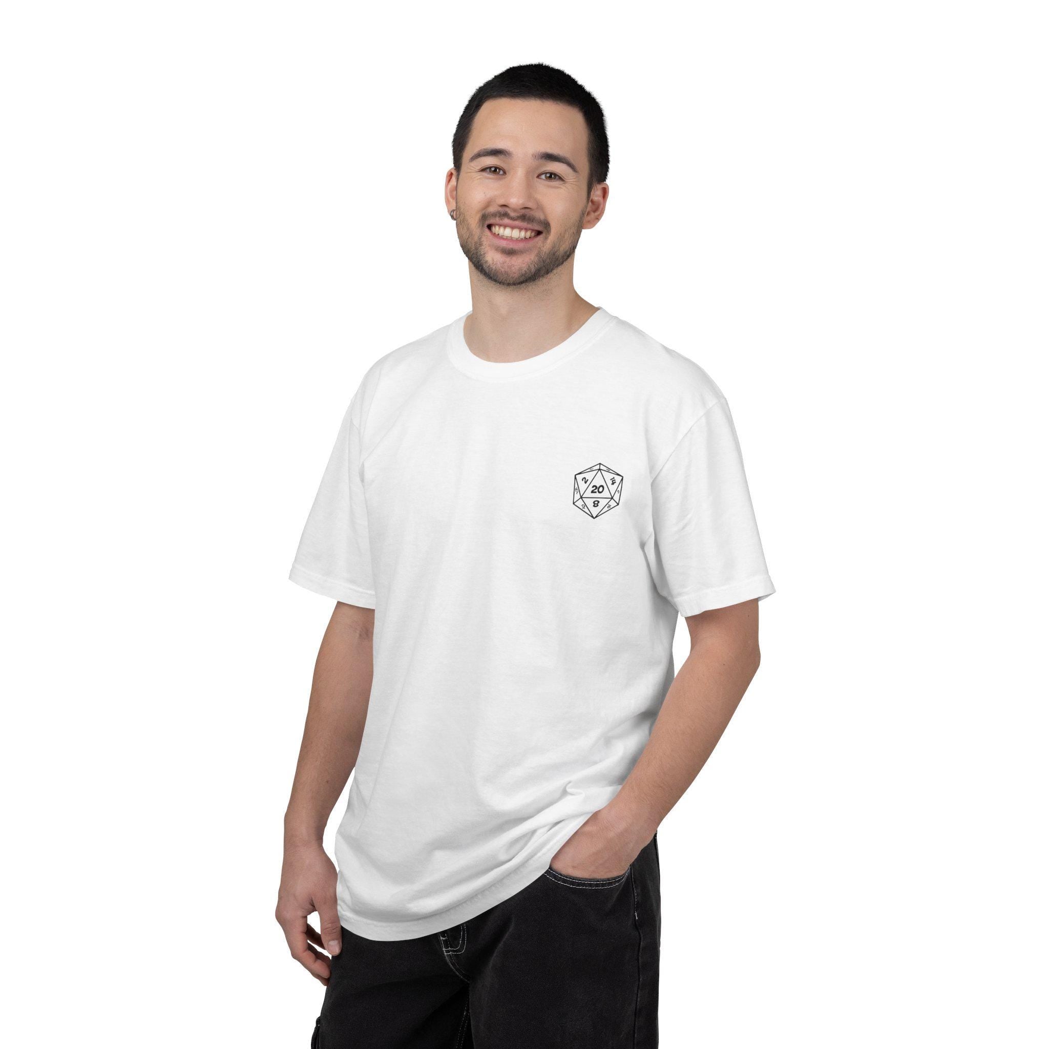 D20 Caffeine Crit Shirt, Funny DnD T-Shirt, Dungeons and Dragons Coffee Tee, Tabletop RPG Gift, DnD Nerd Gamer Shirt for Him