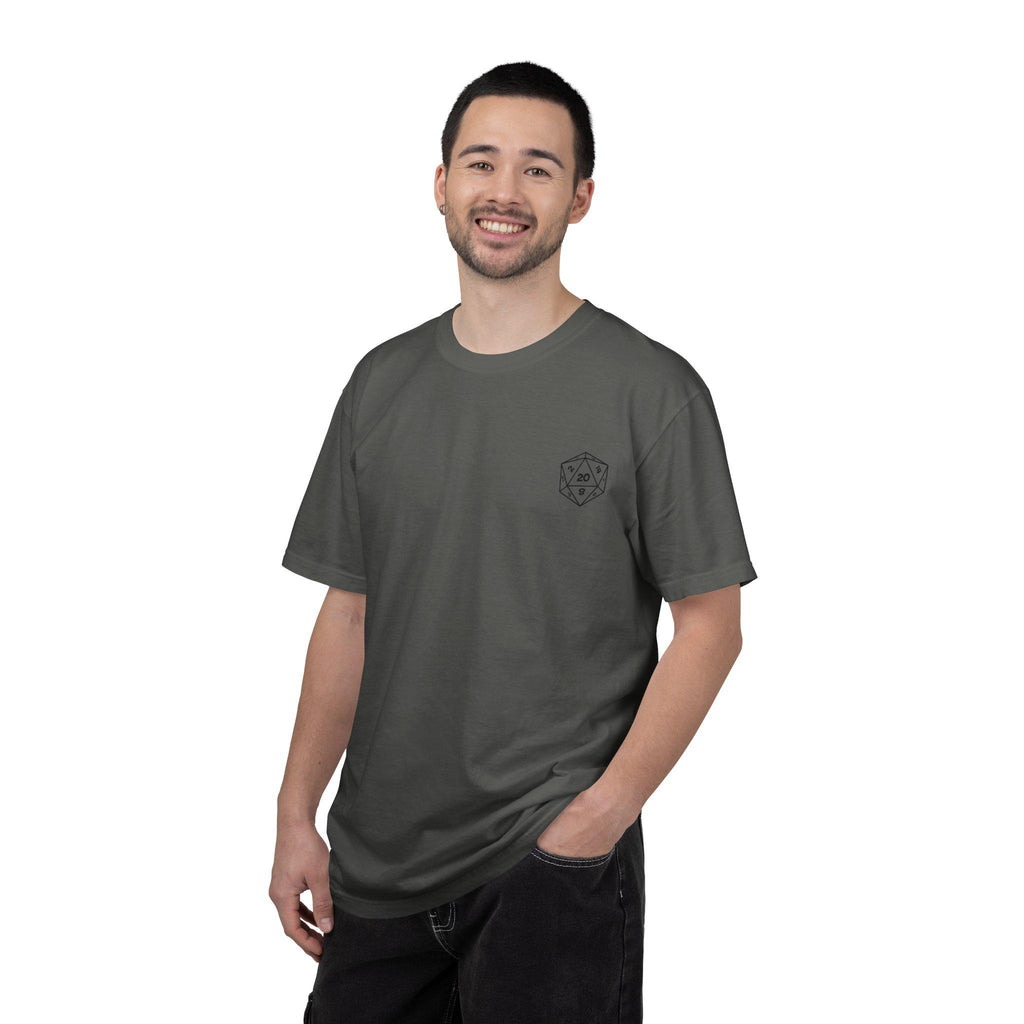 D20 Caffeine Crit Shirt, Funny DnD T-Shirt, Dungeons and Dragons Coffee Tee, Tabletop RPG Gift, DnD Nerd Gamer Shirt for Him