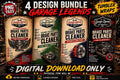 Garage Tumbler Wrap, Vintage Auto Shop Design for Mechanics | Digital Download