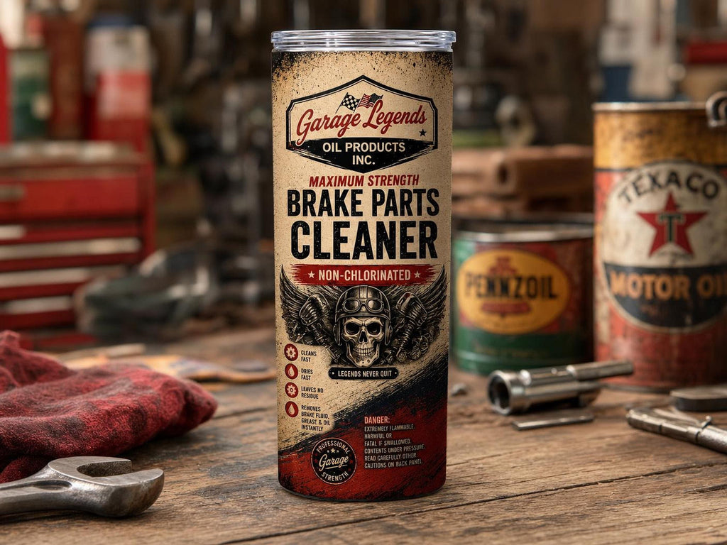 Garage Tumbler Wrap, Vintage Auto Shop Design for Mechanics | Digital Download