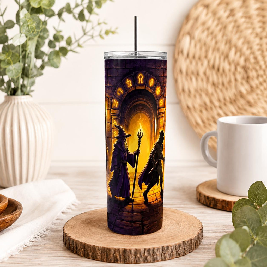 DnD Skinny Tumbler 20oz, Dungeons and Dragons Party Cup, DM Gamer Gift