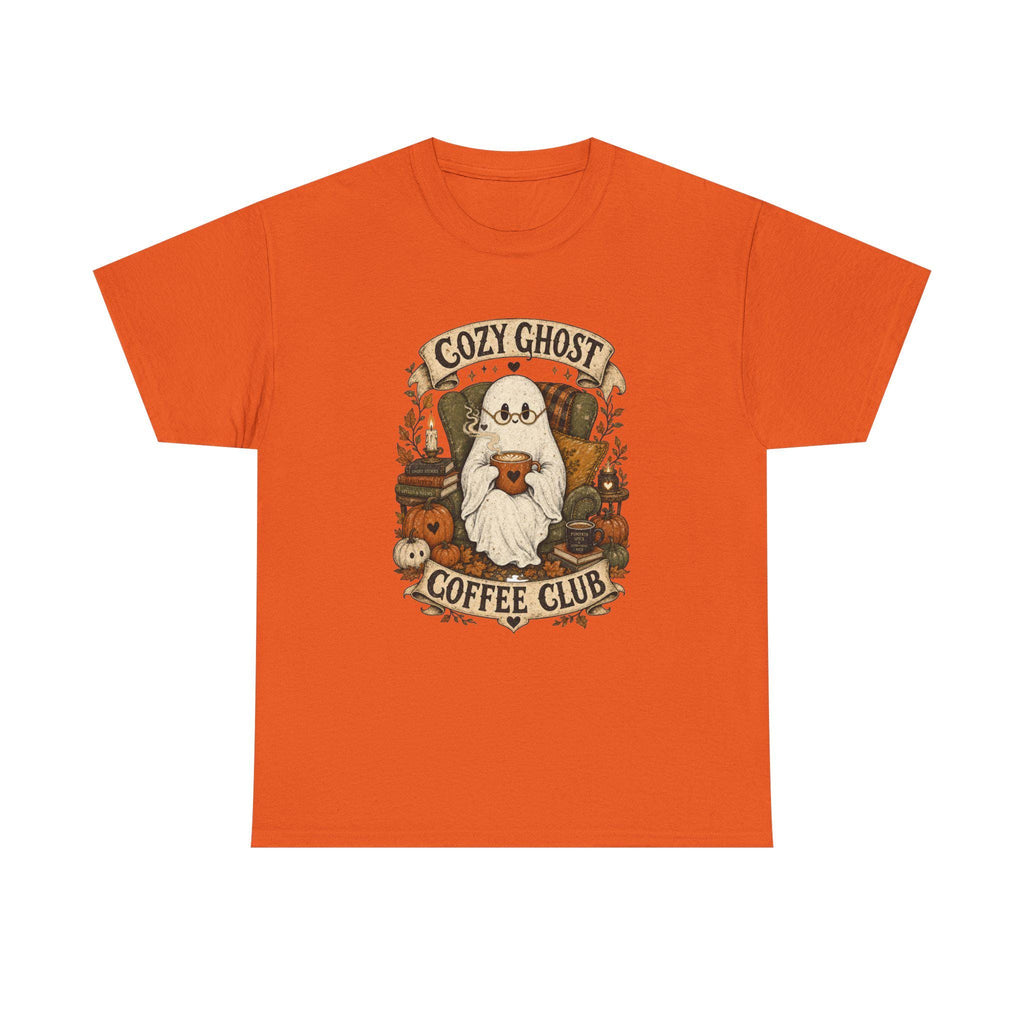 Ghost Coffee Club Shirt | Cute Spooky Fall Tee | Cottagecore Halloween Graphic Gift for Book Lovers