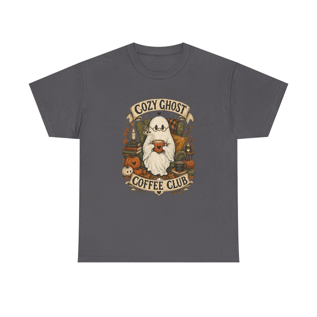 Ghost Coffee Club Shirt | Cute Spooky Fall Tee | Cottagecore Halloween Graphic Gift for Book Lovers