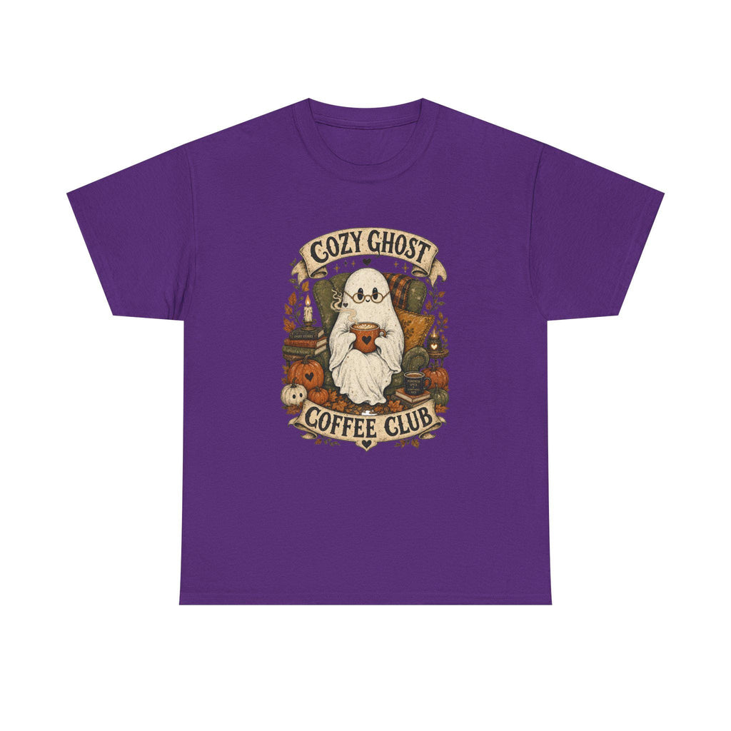 Ghost Coffee Club Shirt | Cute Spooky Fall Tee | Cottagecore Halloween Graphic Gift for Book Lovers