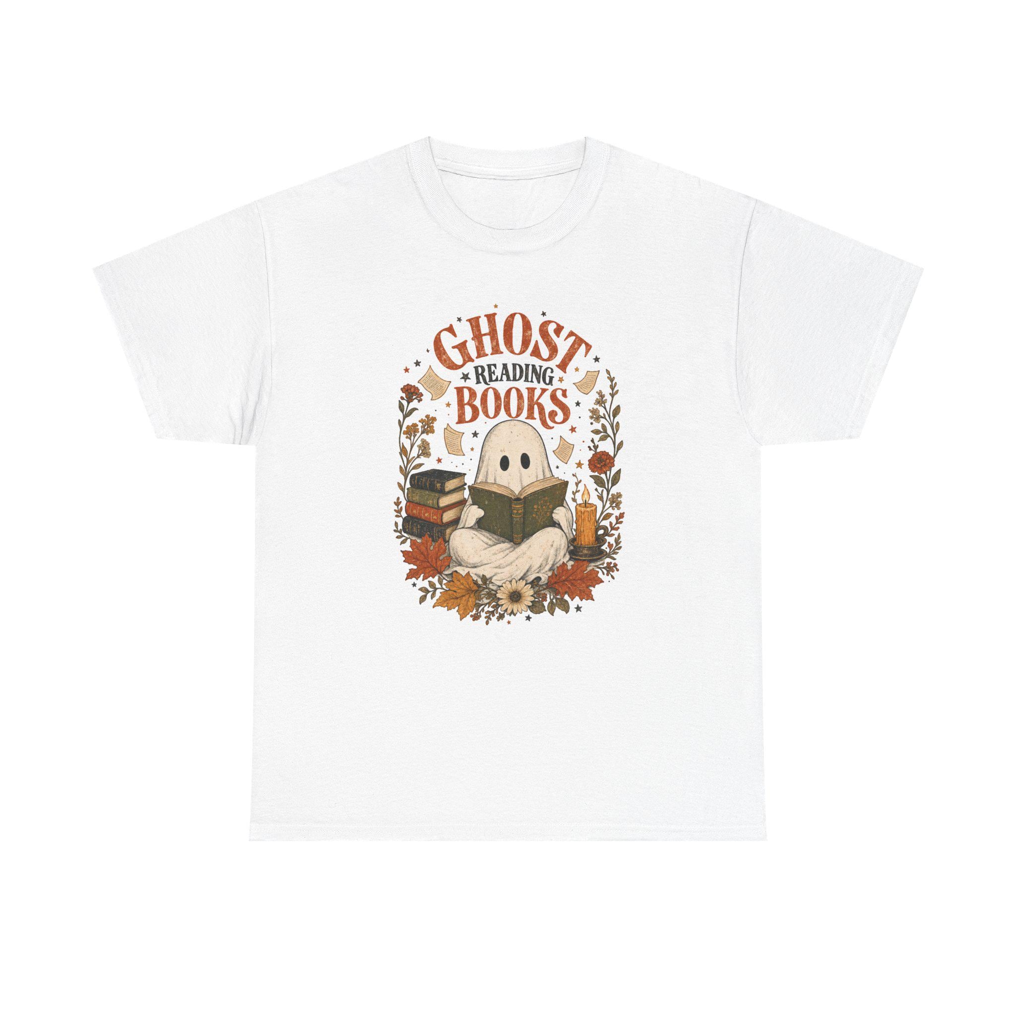 Ghost Reading Books Shirt | Halloween Book Lover | Ghost Reading Tee | Wildflower Fall Gift