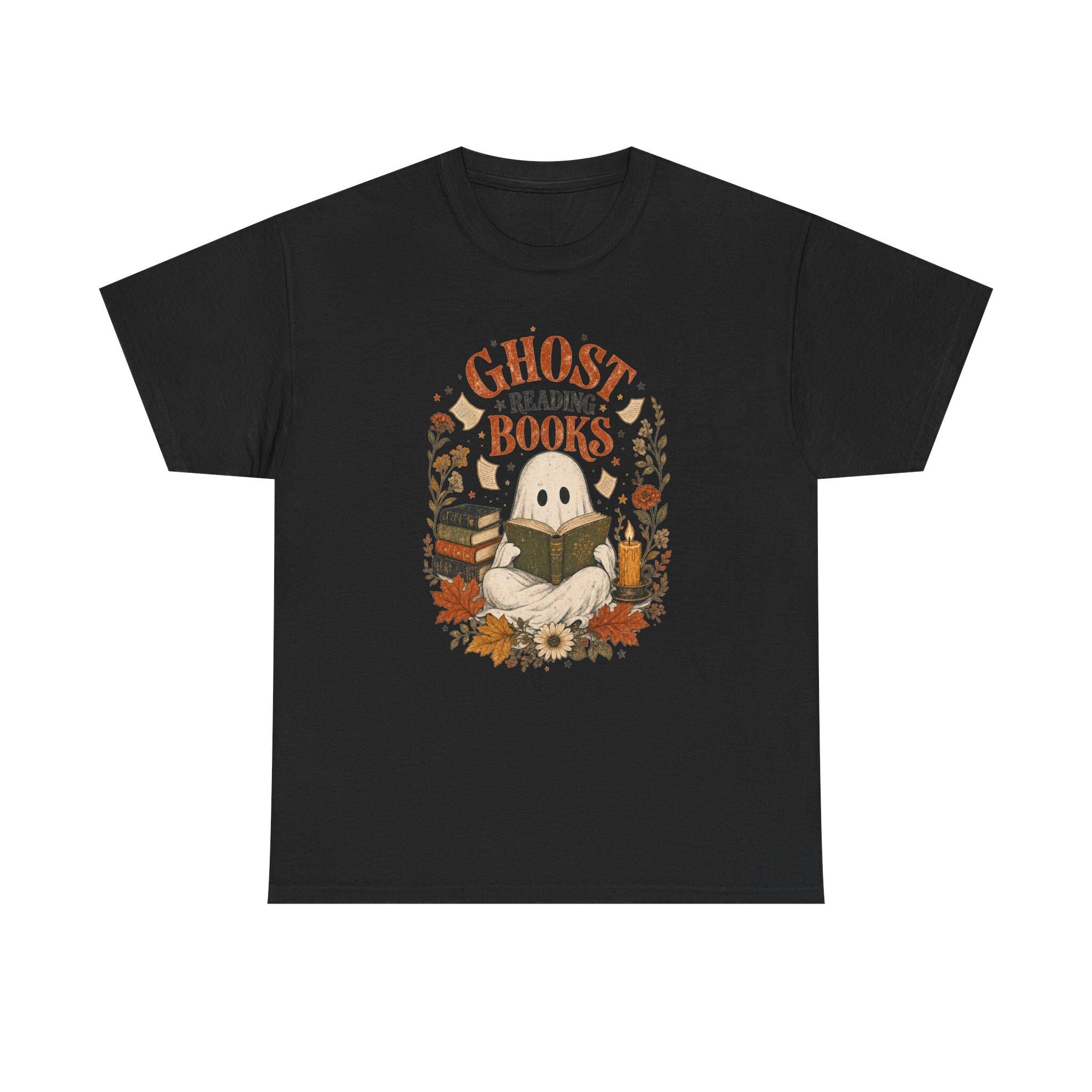 Ghost Reading Books Shirt | Halloween Book Lover | Ghost Reading Tee | Wildflower Fall Gift