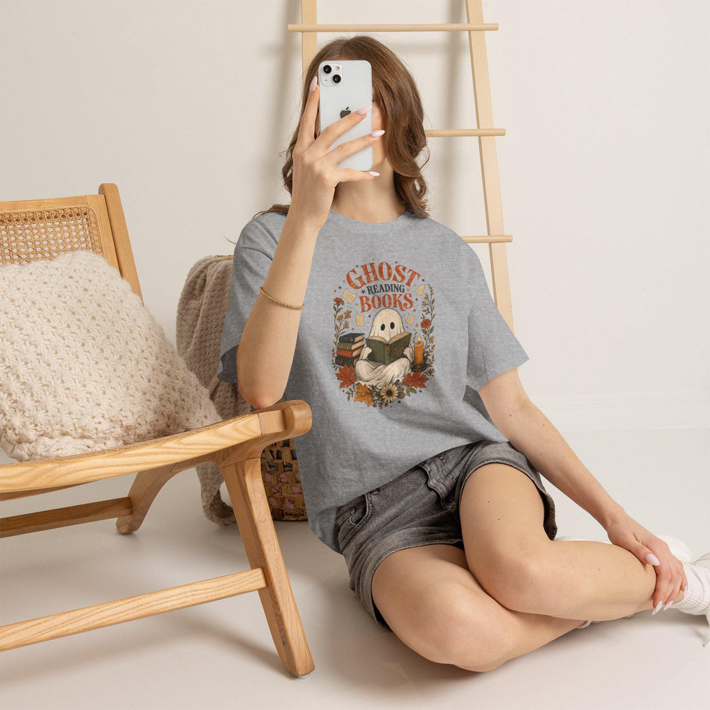 Ghost Reading Books Shirt | Halloween Book Lover | Ghost Reading Tee | Wildflower Fall Gift