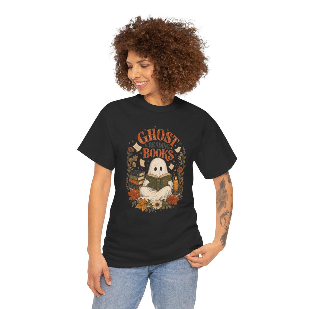 Ghost Reading Books Shirt | Halloween Book Lover | Ghost Reading Tee | Wildflower Fall Gift