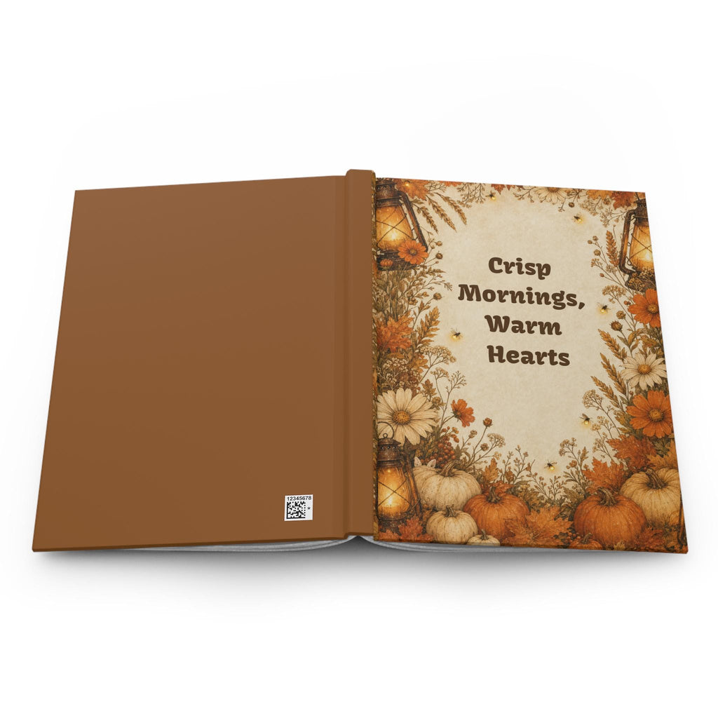 Autumn Journal | Crisp Mornings Warm Hearts Journal | Autumn Pumpkin Floral Hardcover Notebook| Fall Gift