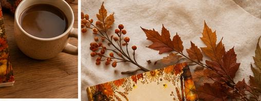 Autumn Journal | Crisp Mornings Warm Hearts Journal | Autumn Pumpkin Floral Hardcover Notebook| Fall Gift