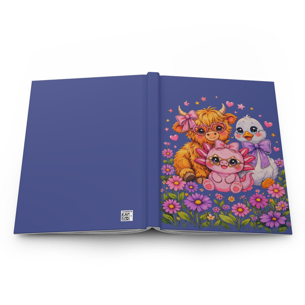 Highland Cow Journal Floral Notebook | Farm Animal Diary Gift for Her | Lined Writing Book