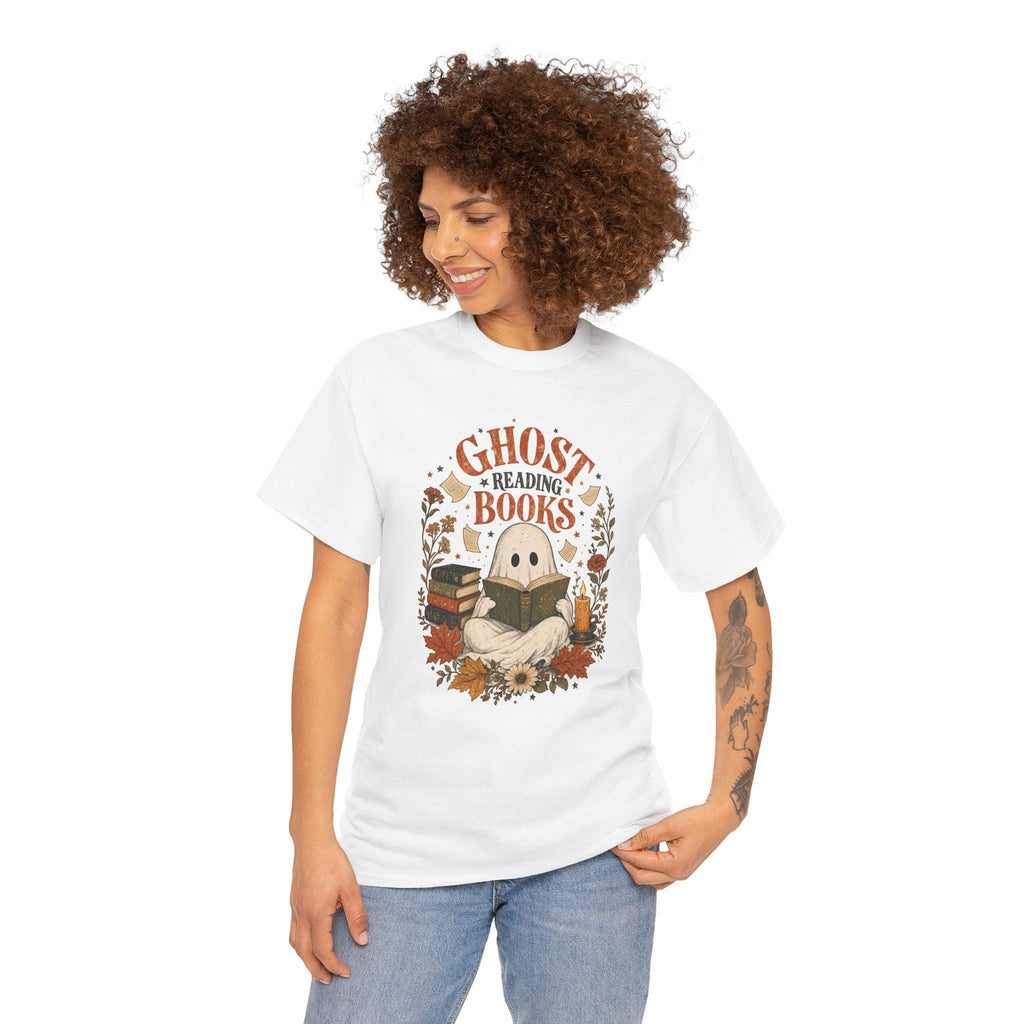 Ghost Reading Books Shirt | Halloween Book Lover | Ghost Reading Tee | Wildflower Fall Gift