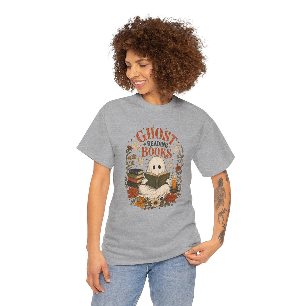 Ghost Reading Books Shirt | Halloween Book Lover | Ghost Reading Tee | Wildflower Fall Gift