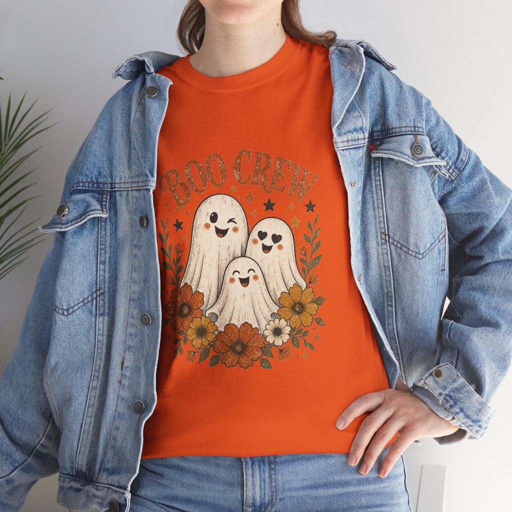 Boo Crew Shirt | Vintage Ghosts Halloween T-Shirt | Cottagecore Ghost Friends Tee Gift | Spooky Season Matching Shirt | Cute Ghost Squad