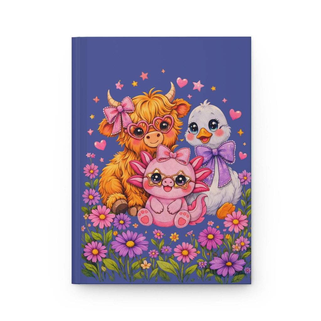 Highland Cow Journal Floral Notebook | Farm Animal Diary Gift for Her | Lined Writing Book