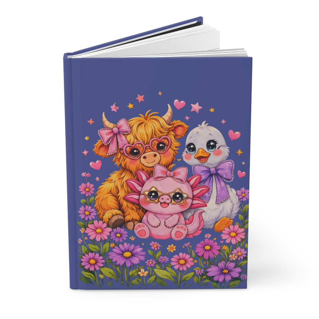 Highland Cow Journal Floral Notebook | Farm Animal Diary Gift for Her | Lined Writing Book